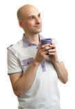 Young casual man with cup of coffee