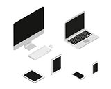 computer, laptop, tablet pc and smartphone