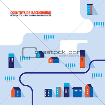 Cityscape background City building silhouettes