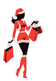 Woman Shopping for Christmas