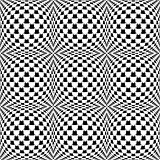 Design seamless monochrome warped grid pattern