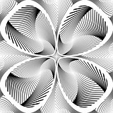 Design monochrome decorative twirl background