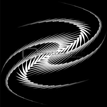 Design monochrome whirl octopus background