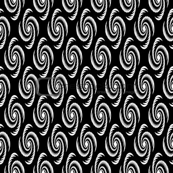 Design seamless monochrome vortex pattern