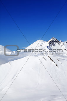 Winter snowy mountains at nice day