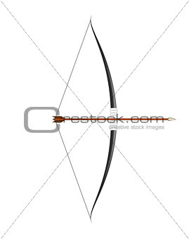 Black bow and arrow