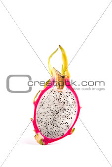 Cross section of a fresh dragon fruit   
