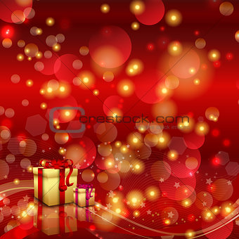 Christmas background with gifts 