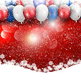 Christmas balloons background 