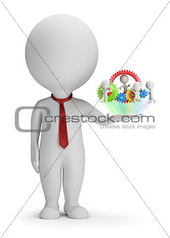 3d small people - manager and his team