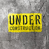 Under Construction Sign. Vector