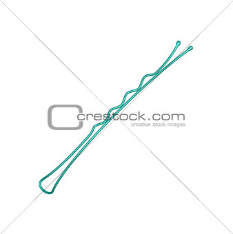 Hairclip in turquoise design