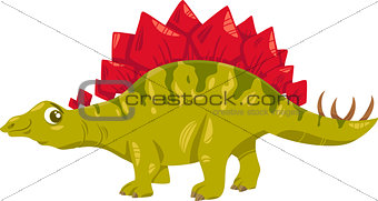 stegosaurus dinosaur cartoon illustration