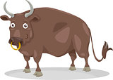 bull farm animal cartoon illustration