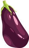 eggplant vegetable cartoon illustration