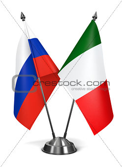 Italy and Russia - Miniature Flags.
