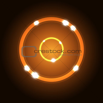 Abstract background with orange circle
