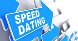 Speed Dating on Direction Arrow Sign.