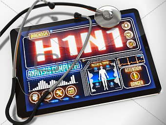 H1N1 on the Display of Medical Tablet.