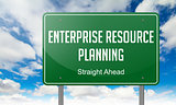 Enterprise Resource Planning on Highway Signpost.