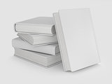 Blank book cover white isolated