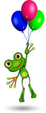 Frog on Balloons