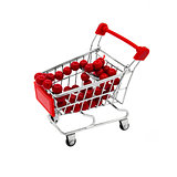Shopping cart with red beads