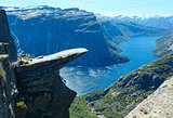 Trolltunga summer view (Norway).