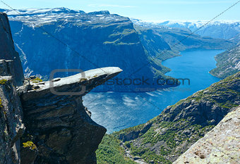 Trolltunga summer view (Norway).