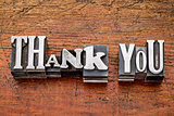 thank you in metal type
