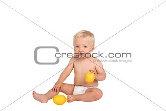 Boy with lemon