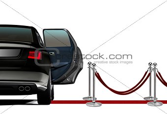 Limousine on Red Carpet Arrival