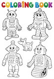 Coloring book with various robots