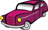 Old pink car