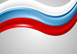Wavy Russian colors background. Flag design