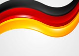 Wavy German colors background. Flag design
