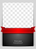 Abstract background with red ribbon