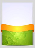 Geometry tech design with orange ribbon