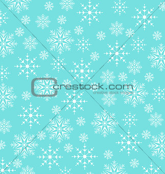 Christmas blue wallpaper, snowflakes texture