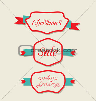 Christmas set variation vintage labels with text