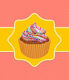 Card with cup cake