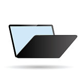 modern laptop on white background