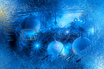 Frozen Christmas Tree - Winter Background