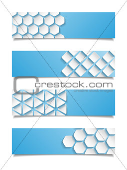 Set of abstract geometric banners
