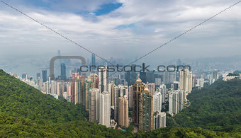 Hong Kong panoramic view from Victoria's peak 