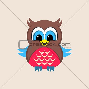 Cute colorful owl