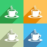 Coffee cup icon Menu icon