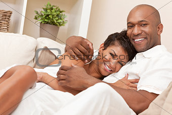 Happy African American Woman Romantic Couple 