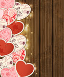 Background with hearts for Valentine's day