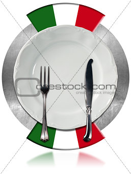 Italian Cuisine - Plate and Cutlery